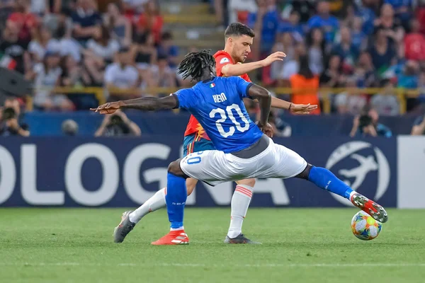 Equipo de Fútbol Italiano Europeo Sub 21 2019 - Fase Torneo - Italia vs España — Foto de Stock