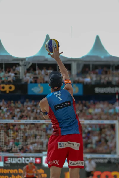 Beach Volley Gstaad Major 2019 - 5日目-男子決勝 — ストック写真