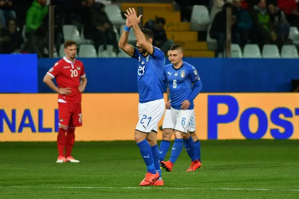 Італійська футбольна команда European Soccer Qualifications 2020 - Italy Vs Liechtenstein — стокове фото