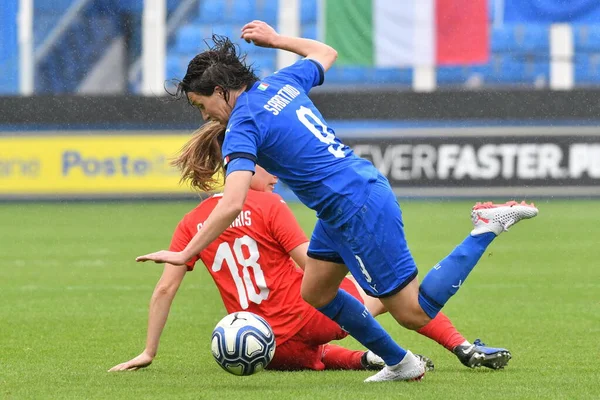 İtalyan Futbol Takımı Deneme Maçı 2019 - İtalya İsviçre 'ye Karşı — Stok fotoğraf