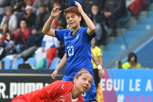 이탈리아 축구 국가 대표 팀 경기 2019 - 이탈리아 vs 스위스 — 스톡 사진