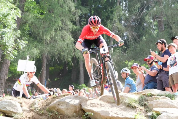 Mtb - Mountainbike Langlauf Weltcup - val di sole uci mtb - Männer — Stockfoto