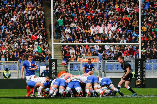 Olasz rögbi válogatott Guinness Six Nations Rugby 2019 - Olaszország vs Franciaország — Stock Fotó