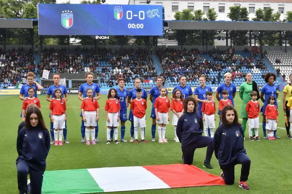 Матч італійської футбольної команди 2019 - Італія проти Швейцарії — стокове фото