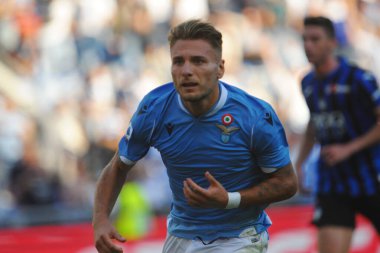 İtalyan Futbol Serisi A Erkekler Şampiyonası Ss Lazio Atalanta 'ya karşı