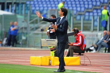 İtalyan Futbol Serisi A Erkekler Şampiyonası Ss Lazio Atalanta 'ya karşı