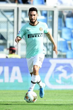 İtalyan Futbol Serisi A Erkekler Şampiyonası Sassuolo 'ya karşı Inter