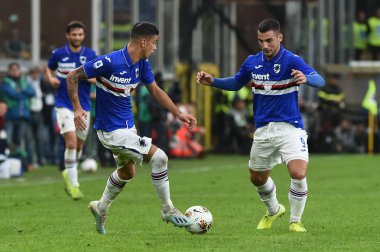 İtalyan Futbolu Serisi A Erkekler Şampiyonası Sampdoria 'ya karşı Romanlar