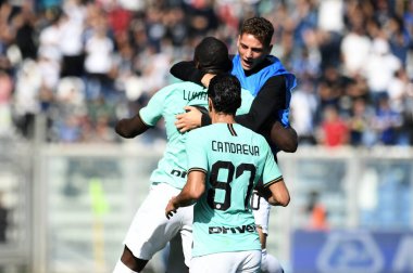 İtalyan Futbol Serisi A Erkekler Şampiyonası Sassuolo 'ya karşı Inter