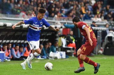 İtalyan Futbolu Serisi A Erkekler Şampiyonası Sampdoria 'ya karşı Romanlar