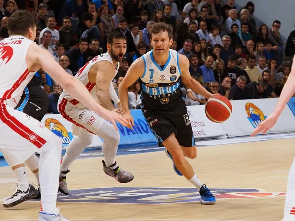 Italiano Basquetebol A Serie Championship Vanoli Basket Cremona vs A =X Armani Exchange Olimpia Milano — Fotografia de Stock