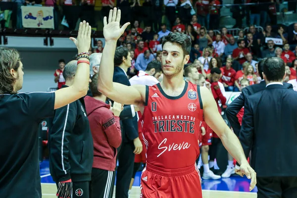 Olasz Kosárlabda A Serie Championship Pallacanestro Trieszt vs Germani Basket Brescia — Stock Fotó