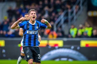 FC Internazionale takımından Sebastiano Esposito İtalyan futbolu sezonu 2019 / 20 FC Internazionale - Fotoğraf: Fabrizio Carabelli / LM
