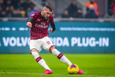 Ac Milan takımından Ante Rebiç İtalya futbolu sezonu 2019 / 20 Ac Milan - Fotoğraf: Fabrizio Carabelli / Lm