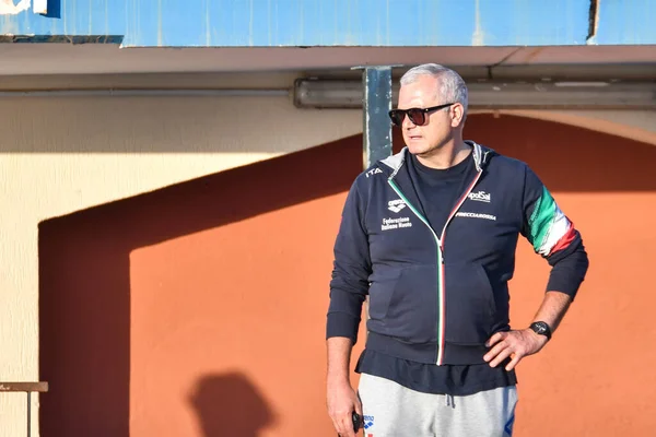 Sandro Campagna Trainer Italien Team Während Des Collegiate Training Settebello — Stockfoto