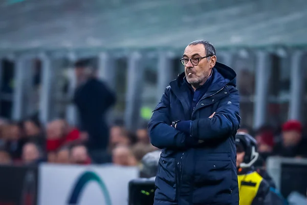 Treinador Principal Juventus Maurizio Sarri Durante Temporada Futebol Italiano 2019 — Fotografia de Stock