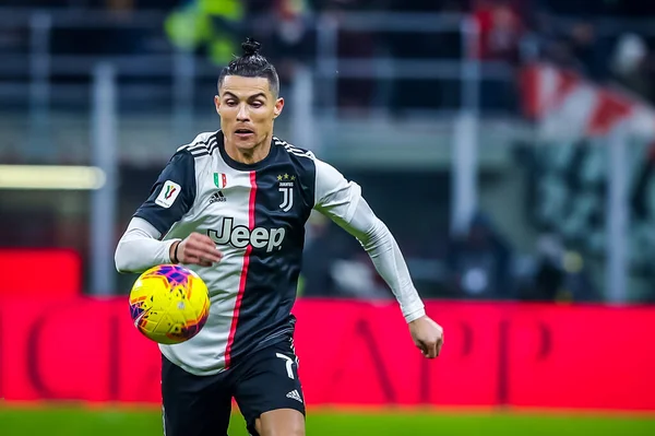 Cristiano Ronaldo Juventus Durante Temporada Futebol Italiano 2019 Juventus Crédito — Fotografia de Stock