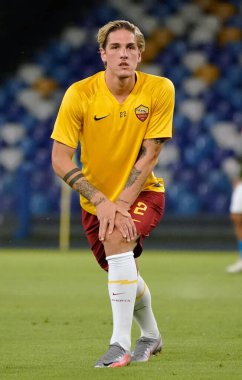 Roman eğitiminden önce Nicol Zaniolo, Serie A TIM ile SSC Napoli ve AS Roma arasında 5 Temmuz 2020 'de San Paolo Stadyumu Fotoğrafları LPS / MARCO IORIO / LM' de oynanacak. 