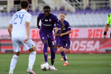 Floransa, İtalya 'da 12 Temmuz 2020 - LM / Matteo Papini' de Fiorentina 'nın Hellas Verona' ya açtığı davada faaliyet halindeki acf fiorentina Hıristiyan Kouame