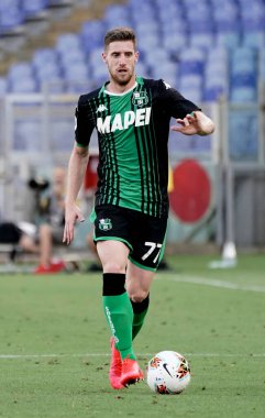 Sassuolo 'dan Yorgos Kyriakopoulos, 11 Temmuz 2020' de Roma 'da oynanan Olimpico Stadyumu Fotoğrafı' nda SS Lazio ile ABD 'li Sassuolo arasında oynanan Serie A TIM karşılaşmasında faaliyete geçti.