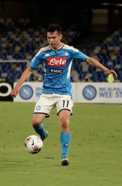 Napoli Lozano 'yu Napoli-Spal maçı sırasında Napoli, İtalya' daki San Paolo Stadyumu 'nda işe almak, 28 Haziran 2020 - LM / Marco Iorio