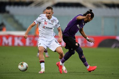 Cagliari calcio 'dan Marco Rog ACF Fiorentina, Cagliari' ye karşı Floransa 'da, 8 Temmuz 2020 - LM / Matteo Papini