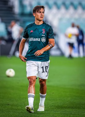 Juventus 'lu Paulo Dybala, 26 Haziran 2020 tarihinde İtalya' nın Allianz Stadyumu 'nda Juventus ile ABD Lecce arasında oynanan 2019 / 20 karşılaşmasında - Fotoğraf Fabrizio Carabelli / LM