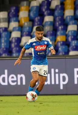 Napoli 'den Lorenzo Insigne, SSC Napoli ile AS Roma arasında oynanan Serie A TIM karşılaşmasında 5 Temmuz 2020 tarihinde San Paolo Stadyumu Fotoğrafı LPS / MARCO IORIO / LM