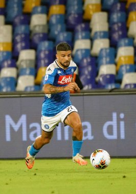 Napoli 'den Lorenzo Insigne, SSC Napoli ile AS Roma arasında oynanan Serie A TIM karşılaşmasında 5 Temmuz 2020 tarihinde San Paolo Stadyumu Fotoğrafı LPS / MARCO IORIO / LM