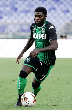 Sassuolo 'dan Jeremie Boga, 11 Temmuz 2020' de Roma 'da oynanan Olimpico Stadyumu Fotoğrafı' nda SS Lazio ile ABD 'li Sassuolo arasında oynanan Serie A TIM karşılaşmasında görev başındaydı.