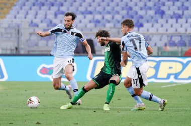 Napoli 'den Jose Callejon, SSC Napoli ile AS Roma arasındaki Serie A TIM maçında ilk golünü attıktan sonra, 5 Temmuz 2020' de San Paolo Stadyumu Fotoğraf: LPS / MARCO IORIO / LM    