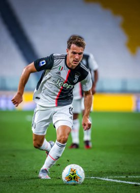 Juventus 'tan Aaron Ramsey, 26 Haziran 2020 tarihinde İtalya' nın Allianz Stadyumu 'nda Juventus ile ABD Lecce arasında oynanan 2019 / 20 karşılaşmasında - Fotoğraf: Fabrizio Carabelli / LM