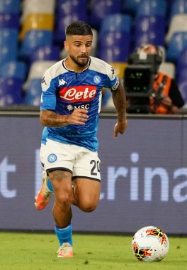 Napoli 'den Lorenzo Insigne, SSC Napoli ile AS Roma arasında oynanan Serie A TIM karşılaşmasında 5 Temmuz 2020 tarihinde San Paolo Stadyumu Fotoğrafı LPS / MARCO IORIO / LM