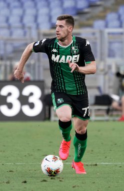 Sassuolo 'dan Yorgos Kyriakopoulos, 11 Temmuz 2020' de Roma 'da oynanan Olimpico Stadyumu Fotoğrafı' nda SS Lazio ile ABD 'li Sassuolo arasında oynanan Serie A TIM karşılaşmasında faaliyete geçti.