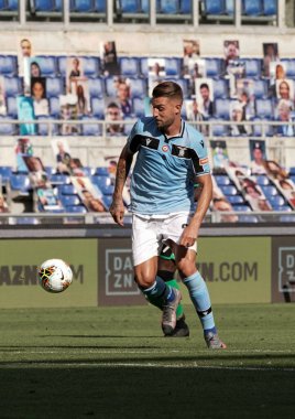 Serie A TIM karşılaşmasında Lazio 'dan Sergej Milinkoviç Saviç, 11 Temmuz 2020' de Roma 'da (İtalya) Olimpico Stadyumu Fotoğrafı LPS / MARCO IORIO / LM