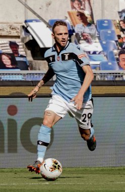 Lazio 'dan Manuel Lazzari, 11 Temmuz 2020' de Roma 'da oynanan Olimpico Stadyumu Fotoğrafları LPS / MARCO IORIO / LM karşılaşmasında SS Lazio ile ABD' li Sassuolo arasında oynanan TIM karşılaşmasında görev başındaydı.