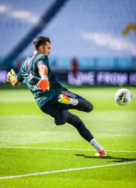 Juventus 'lu Gianluigi Buffon, Serie A 2019 / 20 karşılaşmasında Torino FC ile Torino Stadyumu, Torin, İtalya - Fotoğraf: Fabrizio Carabelli / LM
