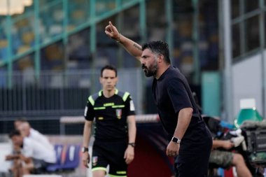 Gergedan gattuso Napoli jestleri koçu Napoli vs Spal maçında Napoli, İtalya 'daki San Paolo Stadyumu' nda 28 Haziran 2020 - LM / Marco Iorio