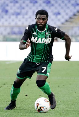 Sassuolo 'dan Jeremie Boga, 11 Temmuz 2020' de Roma 'da oynanan Olimpico Stadyumu Fotoğrafı' nda SS Lazio ile ABD 'li Sassuolo arasında oynanan Serie A TIM karşılaşmasında görev başındaydı.