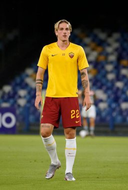 Roman eğitiminden önce Nicol Zaniolo, Serie A TIM ile SSC Napoli ve AS Roma arasında 5 Temmuz 2020 'de San Paolo Stadyumu Fotoğrafları LPS / MARCO IORIO / LM' de oynanacak. 