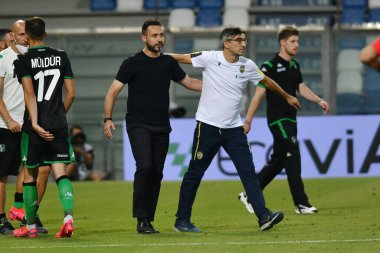 Roberto de zerbi Sassuolo ve Ivan juri 'nin koçu Sassuolo, Hellas Verona' ya karşı 28 Haziran 2020 'de İtalya Reggio Emilia' da - LM / Alessio Tarpini