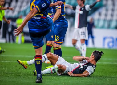 Juventus 'lu Cristiano Ronaldo, 26 Haziran 2020' de İtalya 'nın Allianz Stadyumu' nda Juventus ile ABD Lecce arasında oynanan 2019 / 20 karşılaşmasında - Fotoğraf Fabrizio Carabelli / LM