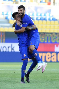 Acf fiorentina 'dan erick pulgar, Parma-Fiorentina maçında ikinci golü attıktan sonra İtalya' nın başkenti Parma 'da 5 Temmuz 2020' de - LM / Matteo Papini