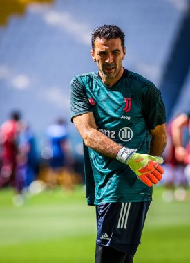 Juventus 'lu Gianluigi Buffon, Serie A 2019 / 20 karşılaşmasında Torino FC ile Torino Stadyumu, Torin, İtalya - Fotoğraf: Fabrizio Carabelli / LM