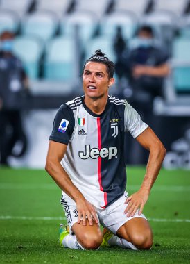 Juventus 'lu Cristiano Ronaldo, 26 Haziran 2020' de İtalya 'nın Allianz Stadyumu' nda Juventus ile ABD Lecce arasında oynanan 2019 / 20 karşılaşmasında - Fotoğraf Fabrizio Carabelli / LM