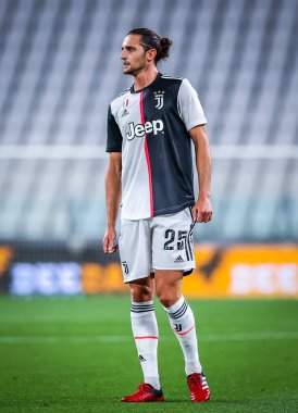Juventus 'lu Adrien Rabiot, 26 Haziran 2020' de İtalya 'nın Allianz Stadyumu' nda Juventus ile ABD Lecce arasında oynanan 2019 / 20 karşılaşmasında - Fotoğraf Fabrizio Carabelli / LM