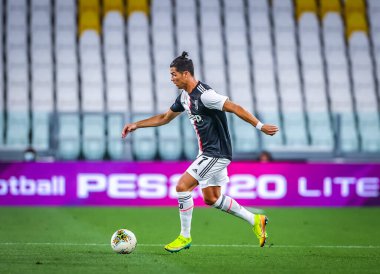 Juventus 'lu Cristiano Ronaldo, 26 Haziran 2020' de İtalya 'nın Allianz Stadyumu' nda Juventus ile ABD Lecce arasında oynanan 2019 / 20 karşılaşmasında - Fotoğraf Fabrizio Carabelli / LM