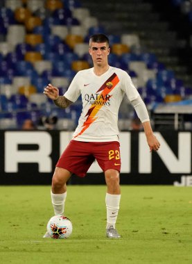 Roman Gianluca Mancini, SSC Napoli ile AS Roma arasındaki Serie A TIM karşılaşmasında 2005 Temmuz 2020 'de San Paolo Stadyumu Fotoğrafı LPS / MARCO IORIO / LM