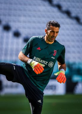 Juventus 'lu Gianluigi Buffon, Serie A 2019 / 20 karşılaşmasında Torino FC ile Torino Stadyumu, Torin, İtalya - Fotoğraf: Fabrizio Carabelli / LM