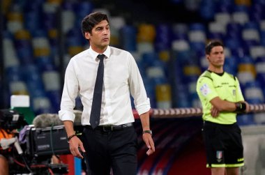 Paulo Fonseca, SSC Napoli ile AS Roma arasında oynanan Serie A TIM karşılaşmasında San Paolo Stadyumu Fotoğrafları LPS / MARCO IORIO / LM